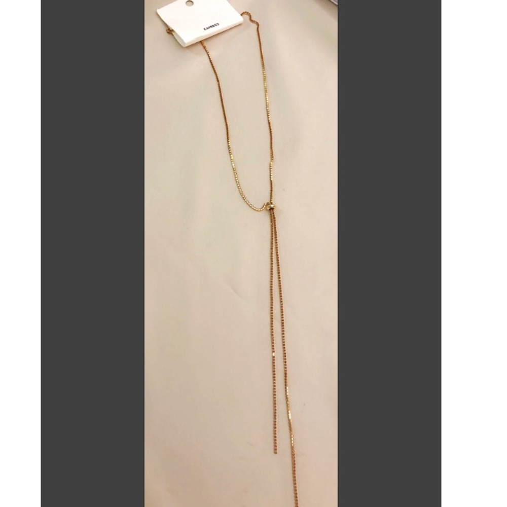 Express Single Rhinestone Y Necklace